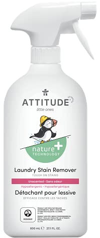 ATTITUDE Quitamanchas para Ropa de Bebé, Ingredientes a Base de Plantas y Minerales, Productos para el Hogar Veganos, Sin Perfume, 800 mL