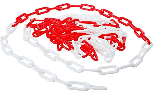 BGS Diy 80809 | Chaîne de barrage | Rouge - blanc | Matière plastique | 5 m