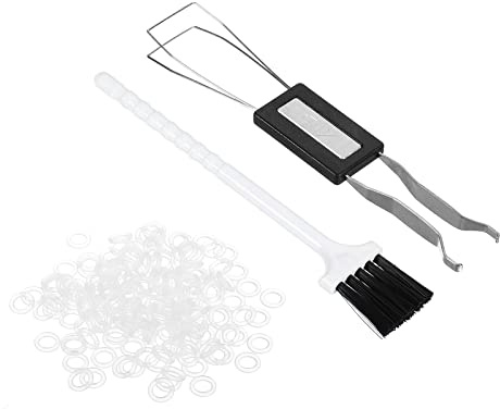 PATIKIL Keycap Puller Switch Remover, 1 Set DIY Tool Fixing Keyboard with Cleaning Brush and O-Ring for Mechanical Keyboard, Black