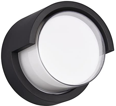 Reality Leuchten LED Außenwandleuchte Puno R27036132, inkl. 8 Watt LED, Kunststoff Schwarz matt