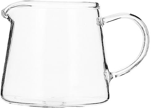 HEMOTON Crémier En Verre Café Lait Crémier Pichet Pichet De Service Pichet De Sauce Crémier De Lait Cruche Espresso Sirop Pichet Café Latte Tasse Mousse De Lait Pichet