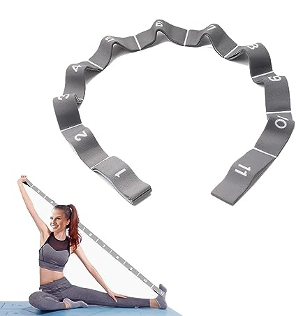 Cintura di Resistenza Elastica, Ceinture Elastiche Fitness con 11 Loops,Yoga Stretching Cintura per Bambini e Adulti-Bande Fitness per Pilates, Stretching, Danza e Allenamento