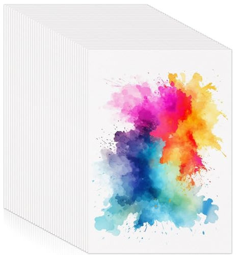 60 Blatt Aquarellpapier A6 300 g/m², Aquarellblock Aquarellpapier Karten Watercolor Paper für Aquarell Gouache Acryl Zeichnen Handlettering Basteln (11,2 x 15,2 cm)