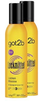 got2b Schwarzkopf - Lot de 2 mousses pour boucles - 2 x 250 ml - Avec maintien 3 - Pour des boucles et des rebonds définis - Dompte les cheveux - Avec effet anti-frisottis