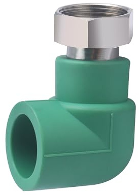 Codo PPR con tuerca loca rosca hembra 1' – Ø32 mm | Ideal para uniones desmontables en ángulo | Resistente, estanco y fácil de instalar por termofusión | QUICK PLOMBERIE
