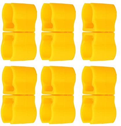 Leapiture 10Pcs Outdoor Football Training Flag Pole Clip Buckle Plastic Agility Training Pole, Coaching Stick Clip Connector for Soccer Drills, Hurdles