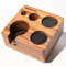 MICXNIC Tamperstation 58mm, Espresso Kaffee Tamping Station Walnuss Holz für Barista Kaffeemaschine Zubehör