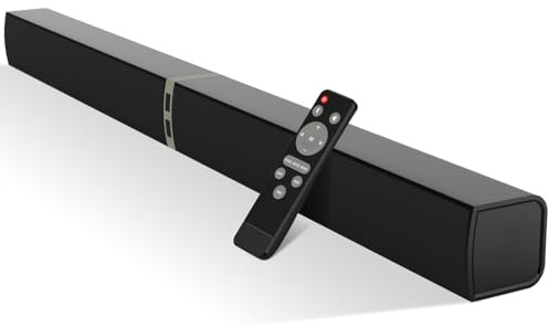 HoYLluDLL Soundbar für TV Geräte, 32 Zoll Teilbare 2-in-1-Soundbar Bluetooth Sound Bar mit 3 EQ-Modi und 3D Surround Sound, TV Lautsprecher Soundbars mit ARC/Optical/Aux, 1 Piece