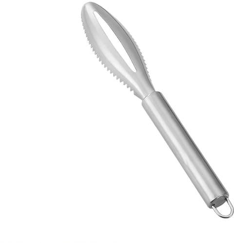 TEOZBLU Ecailleur Poisson Professionnel En Acier Inoxydable, Écailleur à Poisson, Pince a Desareter Le Poisson, Grattoir à Poisson Pour Enlever Les Écailles Facilement Et Rapidement En Toute Sécurité