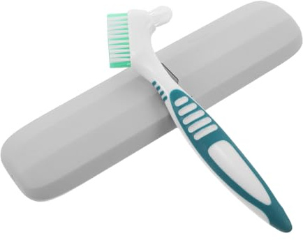 Healeved Boîte de Rangement Portable en Pp Vert Brosse à Dents Fine pour Prothèses Dentaires, Nettoyage Complet et Entretien Pratique pour Usage Domestique et Bureau