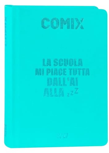 COMIX - Dagbok 2027 16 månader, dagbok för mellanstadiet och gymnasiet, med hårt fodral, 576 sidor med grafik och serier, perfekt för pojkar och flickor, 13 x 17,8 cm