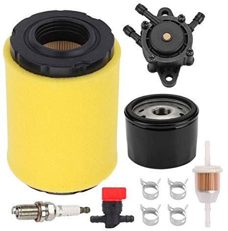 Hippotech MIU14395 Filtro aria con pompa carburante per John Deere D100 D105 D110 D130 D140 D160 D170 D125 L105 L107 LA135 Trattorini tosaerba per Briggs Stratton 796031 591334 594201