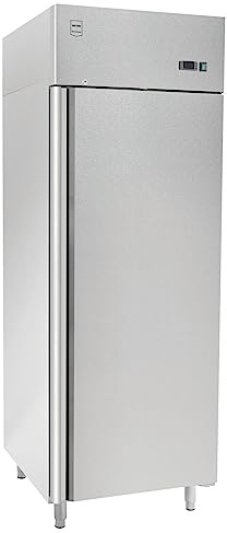 METRO Professional Gefrierschrank GFR 2700, für Gastronomie, selbstschließende Tür, 4 verstellbare Einlegeböden, digitalen Bedienfeld, silber, 455 L