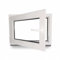 Kellerfenster - Kunststoff - Fenster - weiß - BxH: 70 x 60 cm - 700 x 600 mm - DIN Links - 3 fach Verglasung - 60 mm Profil