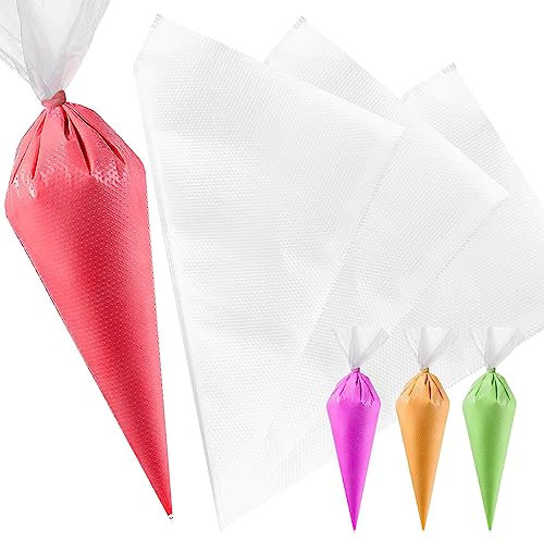50 Pieces Piping Bags, Icing Piping Bags, Pastry Bag for Cake Decorating (50, 10 inch)