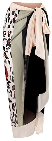 Treer Wrap de Plage de Femmes Sarong Paréo de Plage Cache Maillot Sarong Couverture de Bikini Jupes Wrap pour Maillot de Bain en Mousseline Écharpe Pareo Femme Robe Plage (Taille Unique,Couleur 9)