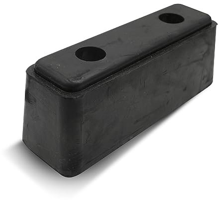 DOJA Barcelona Rubber Buffer for Trucks, Pack of 2, Garage Parking Stopper, 199 x 80 x 79 mm, Rubber, Truck Accessories, for Trailers, Caravan Accessories, Garage Buffer, Park Buffer, Stop Buffer,