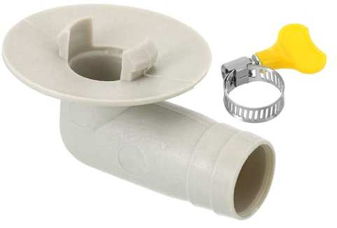 PATIKIL 15mm Connecteur de Tuyau de Vidange de Climatiseur, 1 Pcs Connecteur de Vidange Universel avec Cerceau de Serrage pour Robinet D'Unité Ac à Fenêtre Mini-Fendue, Modèle Blanc 11