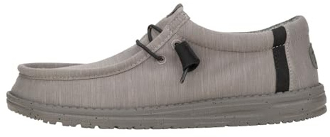HEYDUDE Men's Wally Amazon Exclusive Stretch Fleece Lava Stone, Size 8