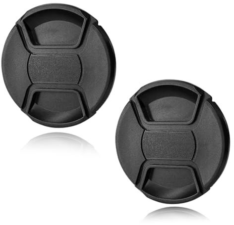 MEXRUMI 2 Piezas Tapa Lente Tapa Lente Cámara Tapa Lente 52Mm Tapa De Lente Tapas De Lente De Cámara Frontal A Presión Para Lentes Con Filtro De 52 Mm