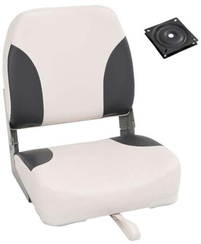 vidaXL Asiento plegable para barco 1 juego con respaldo bajo correa