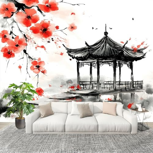 Art Papel Tapiz Fotográfico Pintura Con Tinta 300x210 cm Decoración de Pared Tipo Póster Sala Cuarto Mural Pared En Blanco Y Negro Decoración De Interiores Fondo De Pantalla