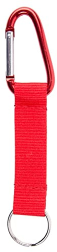Cordón cinta corta mosquetón y arandela llavero rojo con mosquetón metálico lanyard con mosquetón para llaves tarjetas identificativas acreditaciones tarjetas
