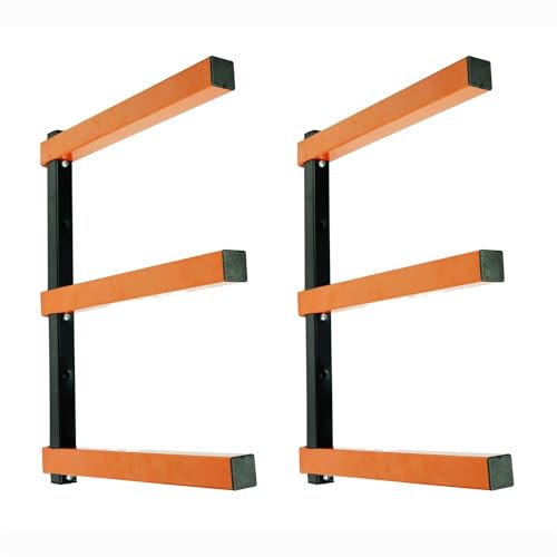 KASTFORCE KF1004 Lumber Storage Rack 3-Level System 110lbs per Level with Durable Sheet Metal Screws, Wood Rack, Workshop Rack