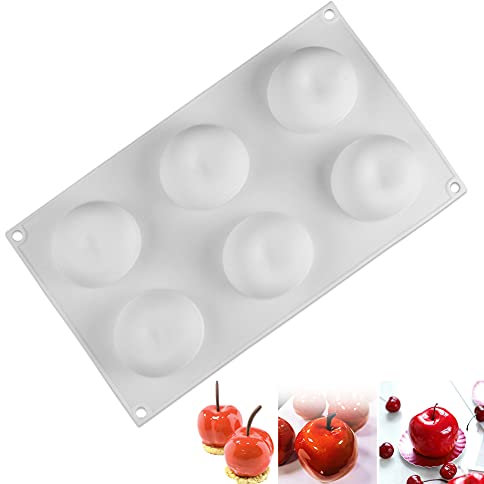 MEZHEN Silikonform Backform Weihnachten Apfel Form Silikon Kuchenform Rund Kuchenbackform Mousse Fondant Dessert Motivbackformen für Ostern Weihnachten Halloween
