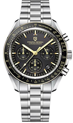 Pagani Design 1701 V3 Men's Chronograph Quartz Dial 40mm VK63 Movement Stainless Steel Mirror Sapphire Watch 100 Meter Water Resistant Sport Watch