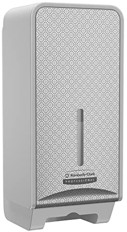 Kimberly-Clark Professional ICON Folded Toilet Paper Dispenser (53659), with Silver Mosaic Design Faceplate; 1 Dispenser and Faceplate per Case