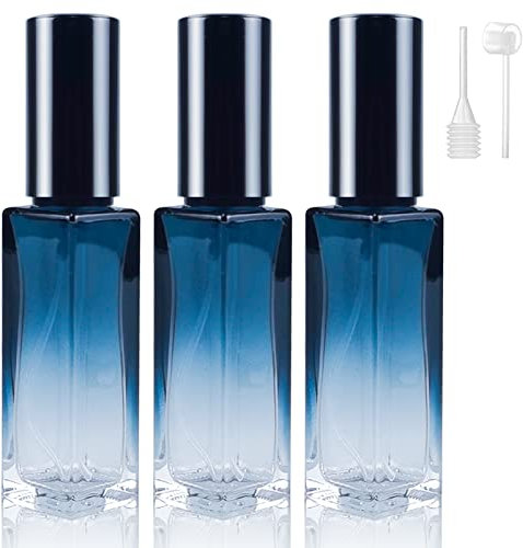 Bohoray 3 Stücke Parfümzerstäuber Nachfüllbar, 10ml Parfum Flakon leer Transparente Parfüm Flakon Parfümflaschen Nachfüllbar mit Zerstäuberpumpe und Trichter für Frauen oder Mädchen