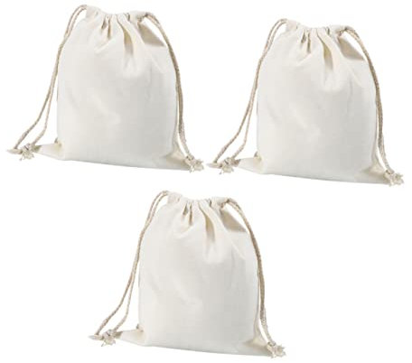 HAPINARY Schmuckbeutel Geschenkbeutel 3 Stück Baumwollbeutel Mit Kordelzug Aus Jawstring