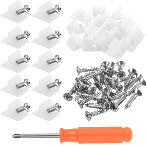 130 Sets Drawer Support Wedges - Drawer Sagging Repair Kit with Screws | Durable Plastic Wedges – Fix Sagging Drawer Bottoms, Ideal for Furniture Repairs. Easy Installation with Included Screws!