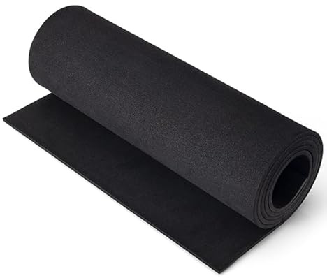 LANZLC Skumtyg, rulle Eva Foam, skumskiva, skumskärning, skummatta, 35 cm x 160 cm, skumgummiplattor, skumgummi för maskeradkostym, hantverk, gör-det-själv-projekt (tjocklek 5 mm, svart)