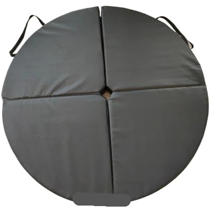 Estera de choque de pole dance Esterilla protectora plegable de 120 x 5-10 cm for pole dance, redonda, for yoga, gimnasio interior, fitness(Black-5cm thick)