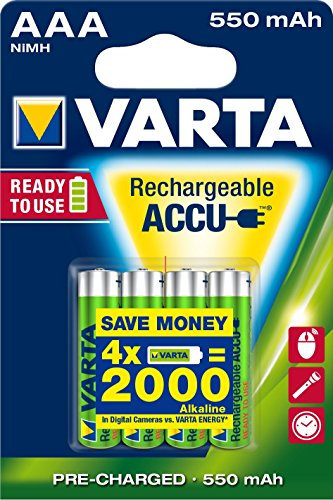 Varta 56743101404 - Pack de 4 Pilas (AAA, 550 mAh) Color Verde