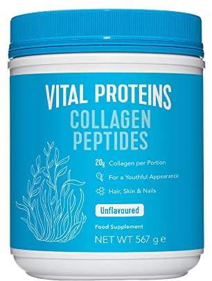 Vital Proteins Collagen Peptides Powder Supplement (Type I, III) - Hydrolyzed Collagen - Non-GMO - 20g per Serving - Unflavored 567g Canister, 1-Pack
