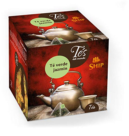 Ship - Té Verde de Jazmín - Caja de 15 Pirámides - Contiene Propiedades Digestivas - Sabor Dulce - Infusión Digestiva - Aporta Bienestar y Tranquilidad