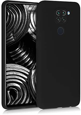 kwmobile Carcasa Compatible con Xiaomi Redmi Note 9 Funda - con Bordes elevados - Apto Carga inalámbrica - Negro Mate Mate