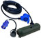 H07RN-F Câble adaptateur CEE 10 m vers fiche Schuko + câble adaptateur CEE et boîte de protection vert – H07RN-F 3 x 2,5 mm² 230 V 16 A – Kit de câbles de camping pour camping-car, caravane, bateau