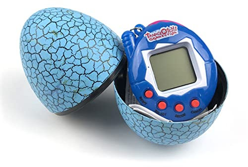 VGEBY Digitales Haustierspielzeug, Tragbare, Leichte Elektronische Virtuelle Digitale Haustierspielmaschine mit Eiförmigem Gehäuse (Blue)