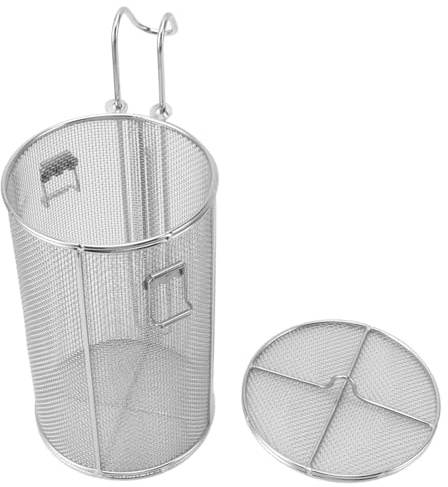 Colador de Condimentos y Especias de Acero Inoxidable, Cesta Separadora de Condimentos y Sopa con Telescópico de Gran Capacidad