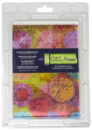 Gel Press Monodruckplatte – A5 (14,8 x 21 cm) Gelplatte – Druckzubehör – Wiederverwendbare Geldruckplatte für Presskunst, Kartenherstellung, Scrapbooking, Journaling, Kunst & Handwerk