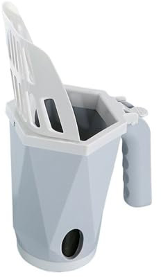 Katzenstreuschaufel,Katzenschaufel Katzenstreuschaufel, große Kapazität, integrierter Kotbeutel, Katzenschaufel, selbstreinigend, for Toilettenfach, Box, sauberes Werkzeug, Heimtierbedarf(Gray)