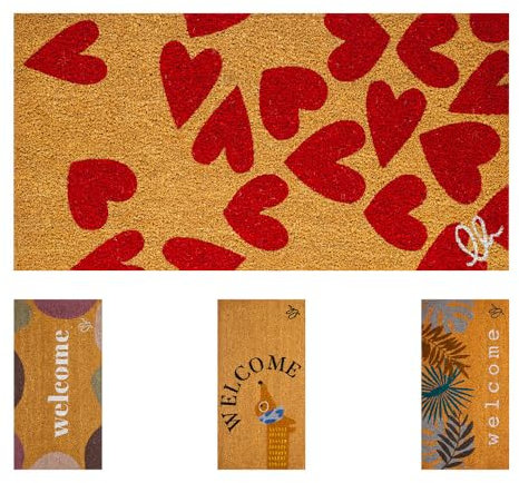 Olivo.Shop | Fantasy 13 Felpudo para Entrada de Coco, Felpudo para Entrada Exterior de casa, de Coco con Letras y Estampados Coloridos, 40 x 80 cm (Lama)