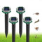 JIMACRO 4 Stück Maulwurf Vertreiber Solar, Maulwurfschreck Solar Testsieger Mit Induktiver Funktion Mäuse Vertreiben Garten Für Mäuse, Hunde, Füchse, Vögel