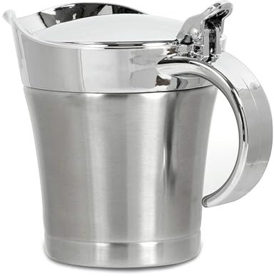 Thermal Insulated Beef Steak Gravy Boat Large Capacity Tomato Sauce Pot Stainless Steel Condiment Tube