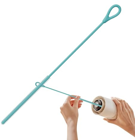 Spazzola Per Pulire Cannucce,Spazzolino Lungo Con Setole In Silicone | Strumento di Pulizia in Silicone Antiscivolo 6mm 9mm Lavapenne Riutilizzabile per Tazze con Coperchio, Tazze e Viaggio