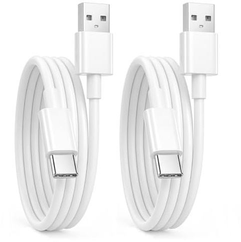 PD 60W Cavo USB Type-C Ricarica Rapida [1M 2Pack] per iPhone 17/16/15 Pro Max, Cavetto USB a USBC Dati per Samsung Galaxy S26/S25/S24 Ultra, iPad Pro/Air/Mini, Google Pixel, Xiaomi, Tab S11/S10/A11